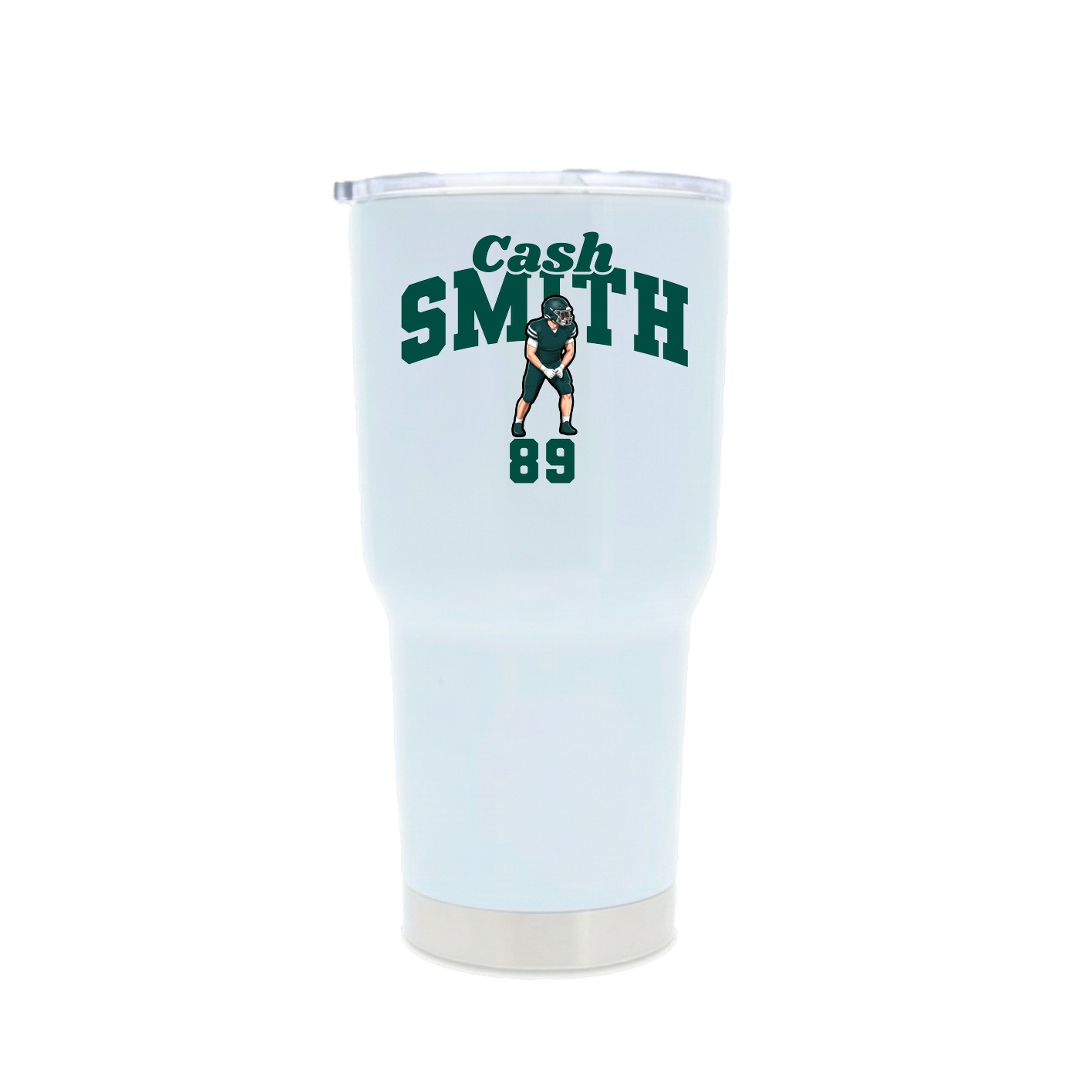 30oz Stainless Steel Tumbler — Signature Arch in White