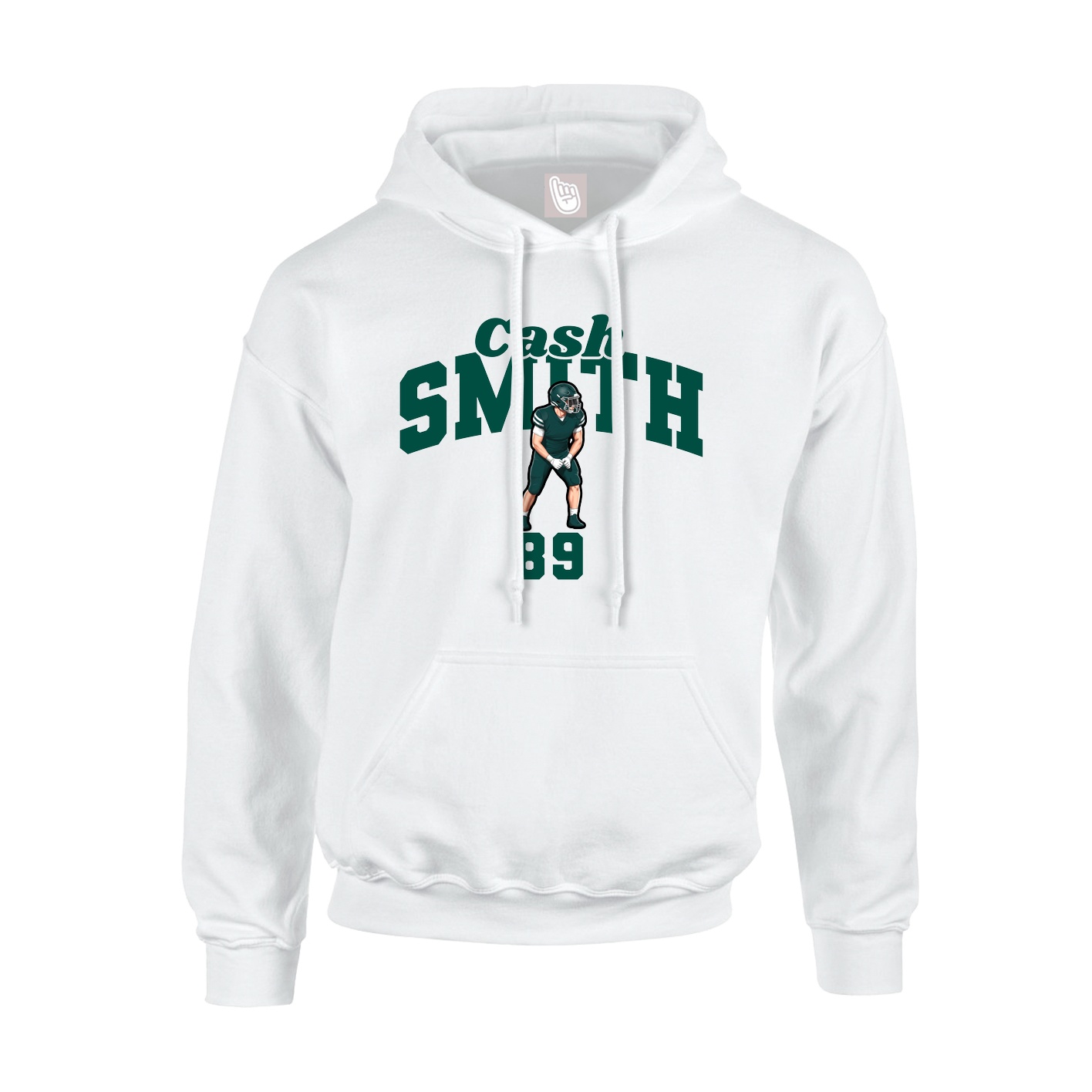 Hoodie — Signature Arch in White