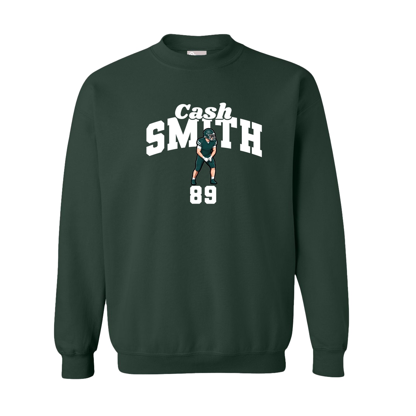 Fleece Crew — Signature Arch in Green