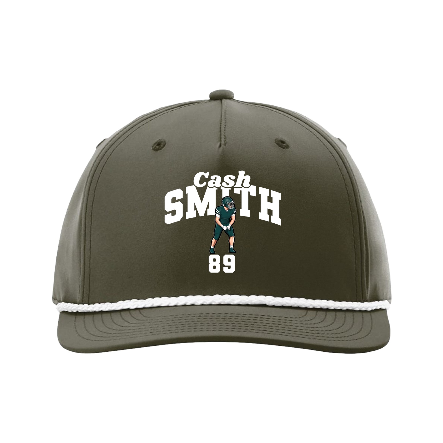 Five-Panel Classic Rope Cap — Signature Arch in Green