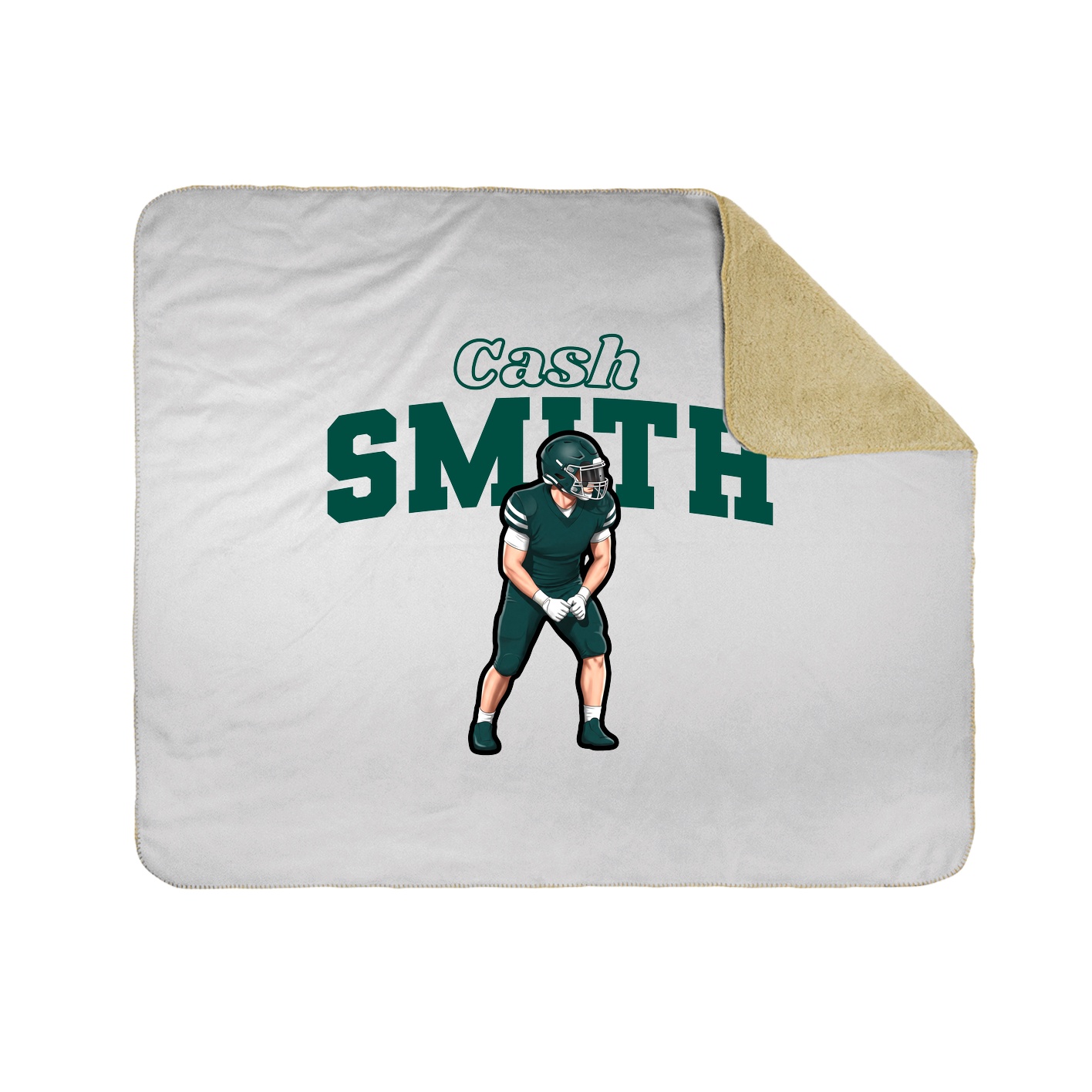Throw Blanket — Name Arch in White