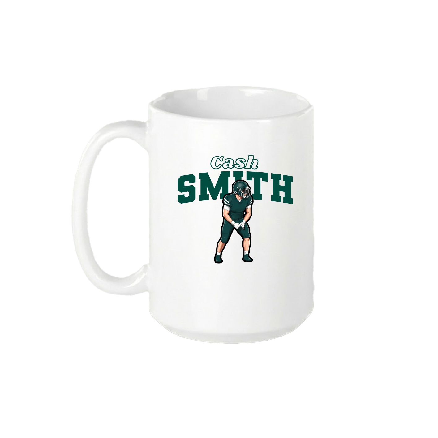 15oz Coffee Mug — Name Arch in White