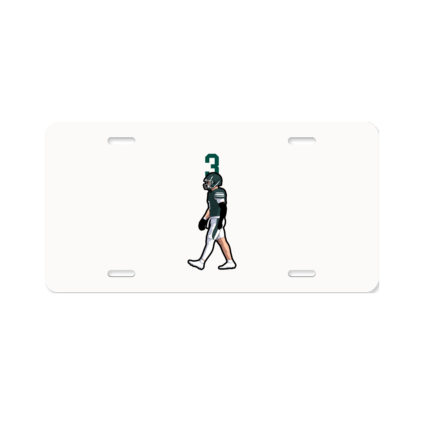 License Plate — Number Top in Classic