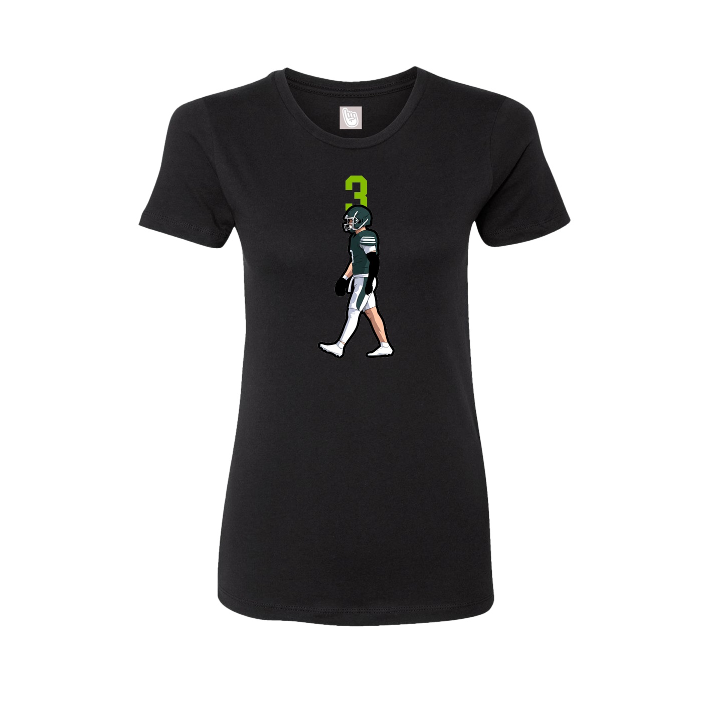Womens Tee — Number Top in Black