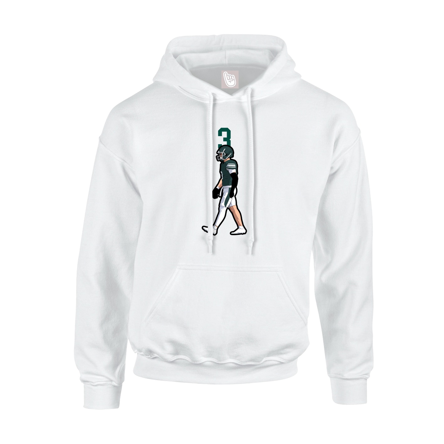 Hoodie — Number Top in White