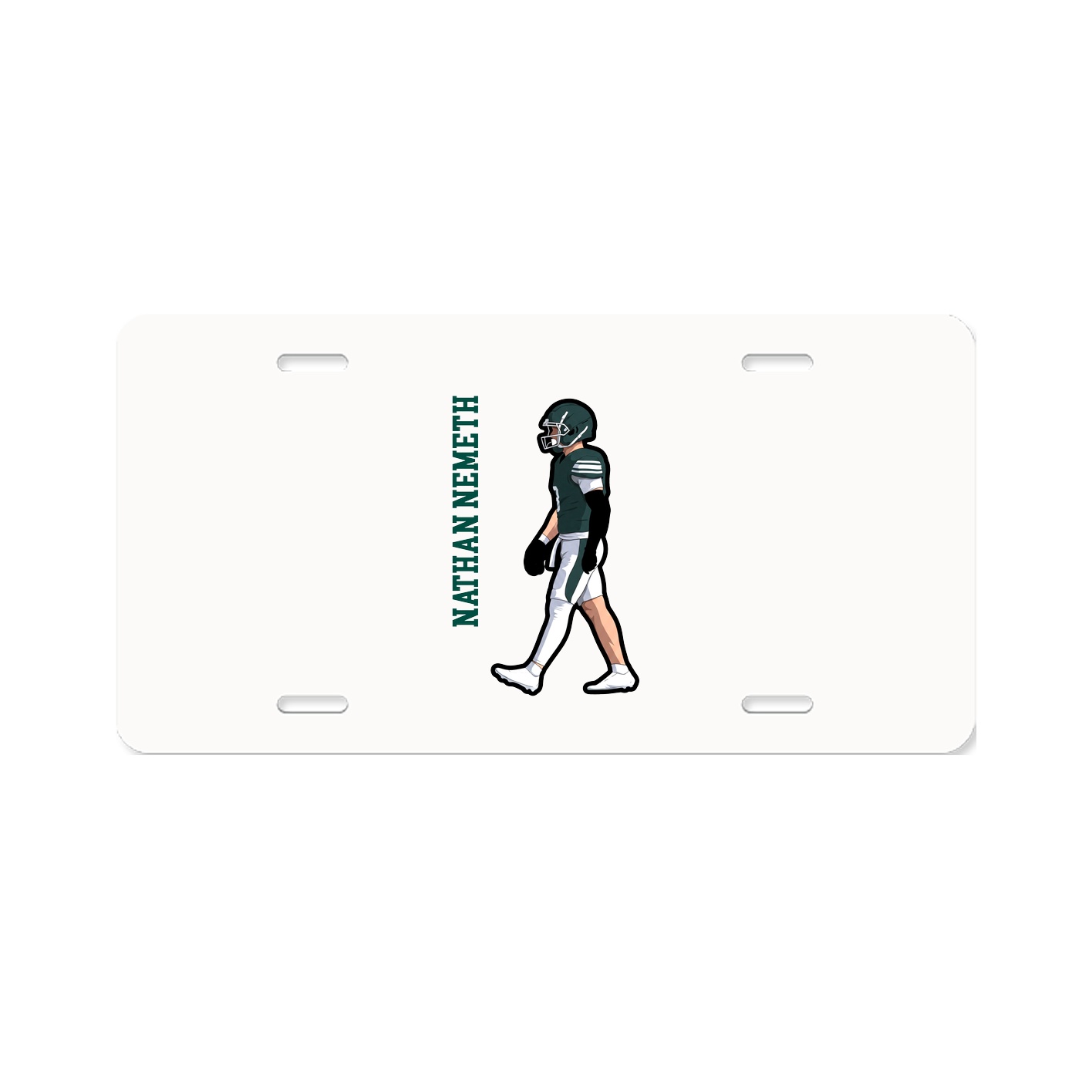 License Plate — Name Vertical in Classic