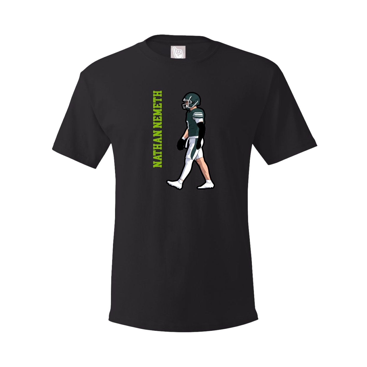 Youth Tee — Name Vertical in Black