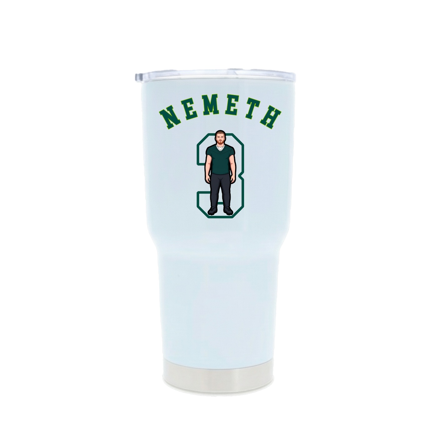 30oz Stainless Steel Tumbler — Shirsey Arch in White