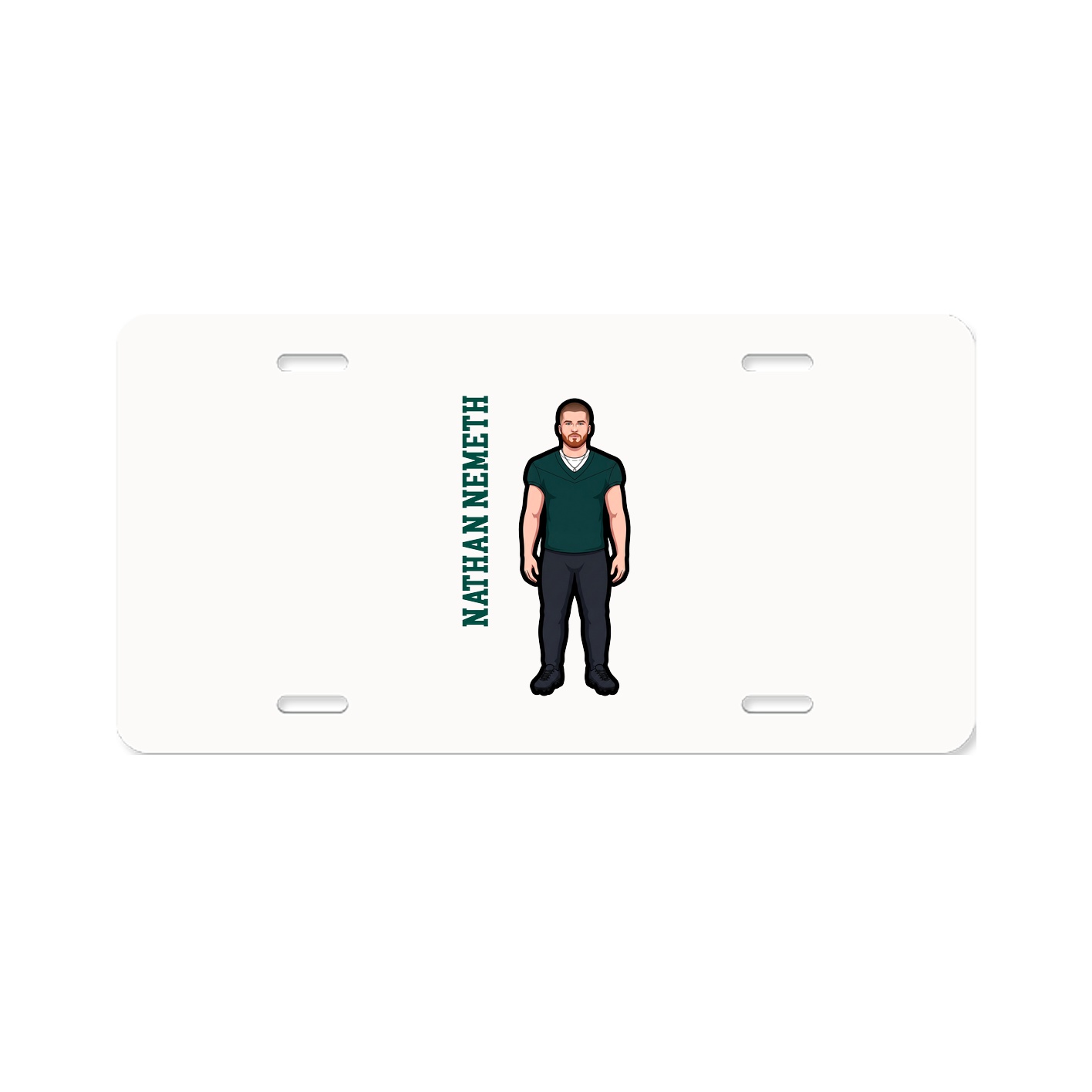 License Plate — Name Vertical in Classic