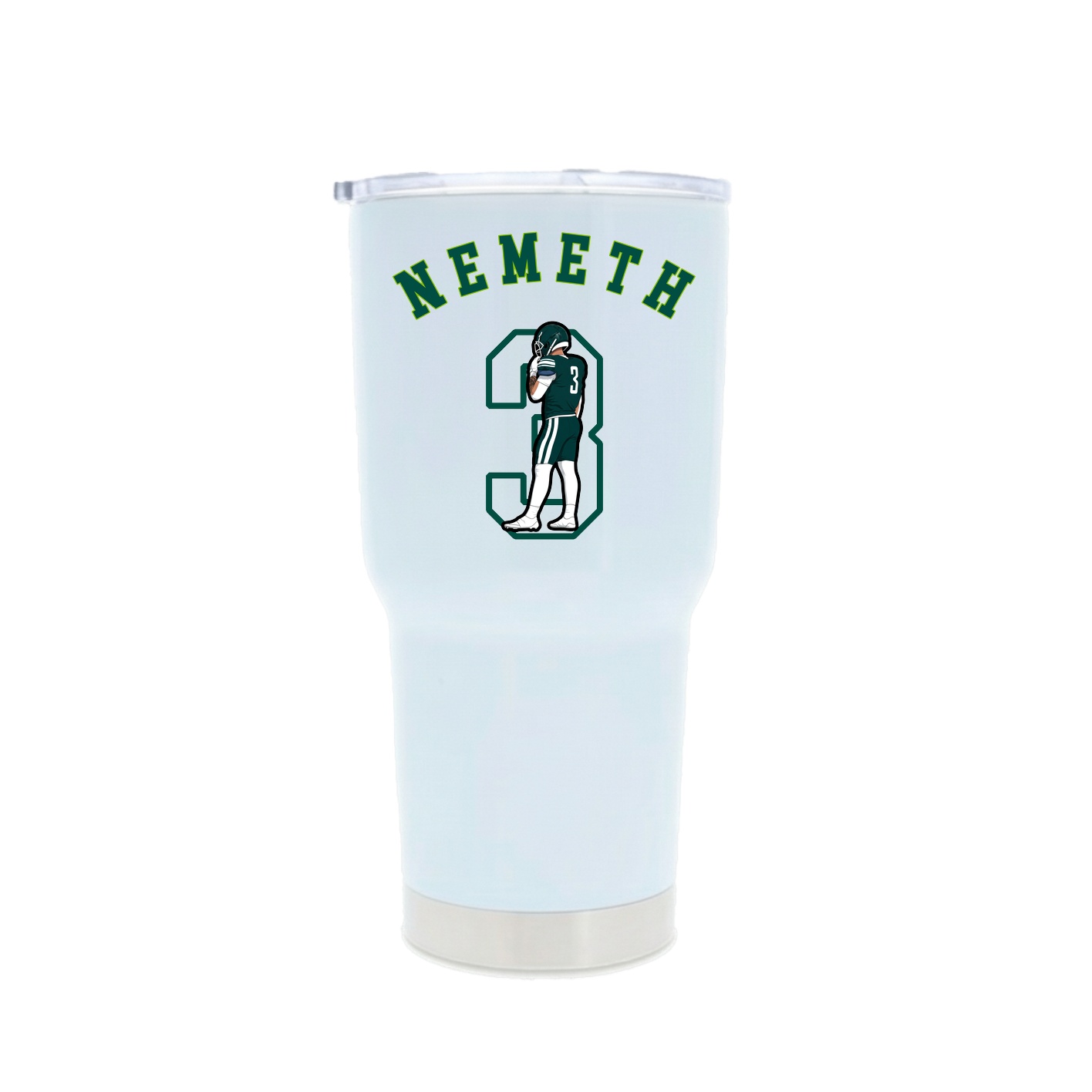 30oz Stainless Steel Tumbler — Shirsey Arch in White
