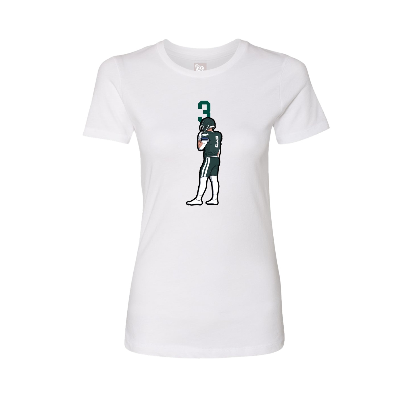 Womens Tee — Number Top in White