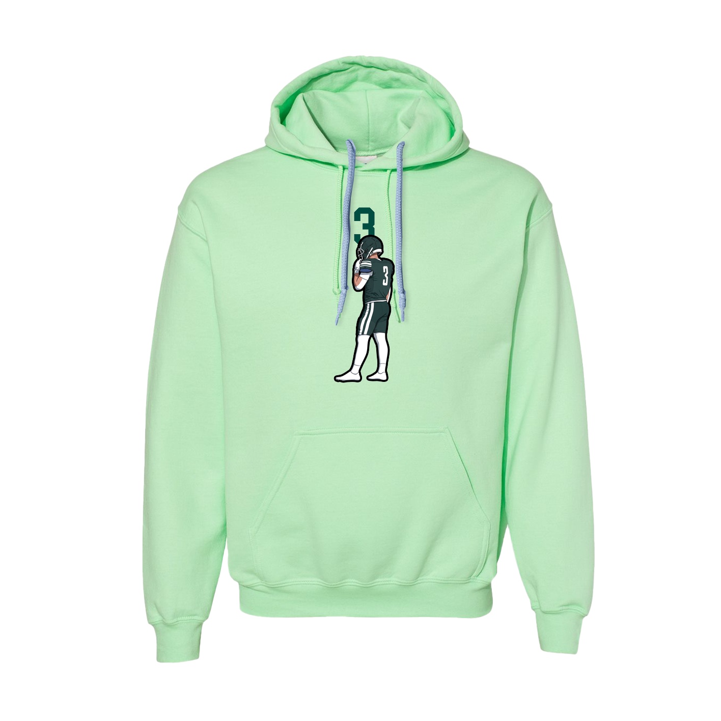 Hoodie — Number Top in Green