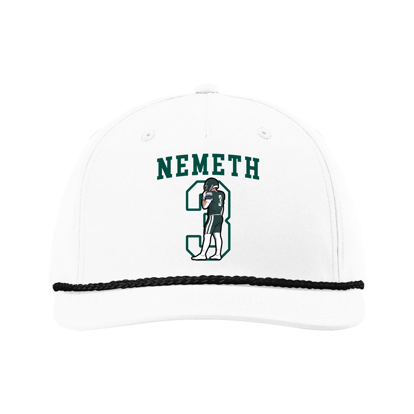 Five-Panel Classic Rope Cap — Shirsey in White