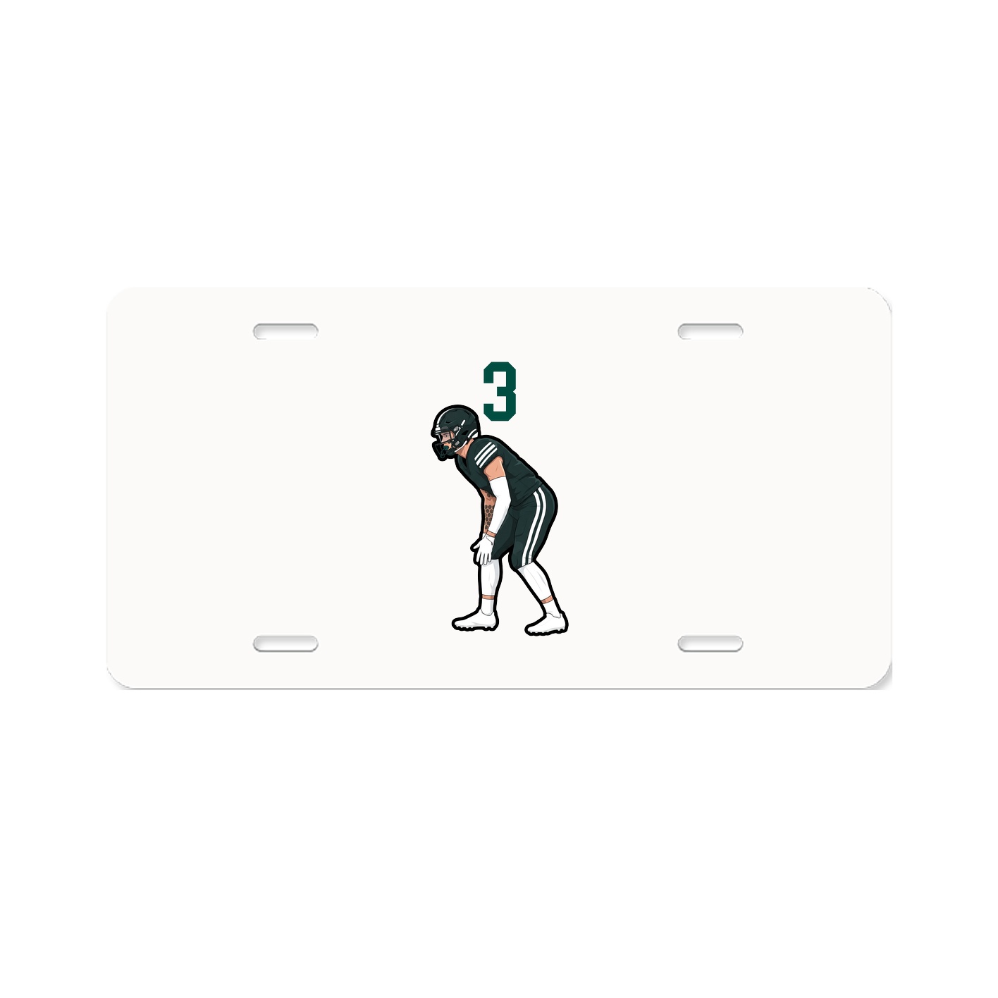 License Plate — Number Top in Classic