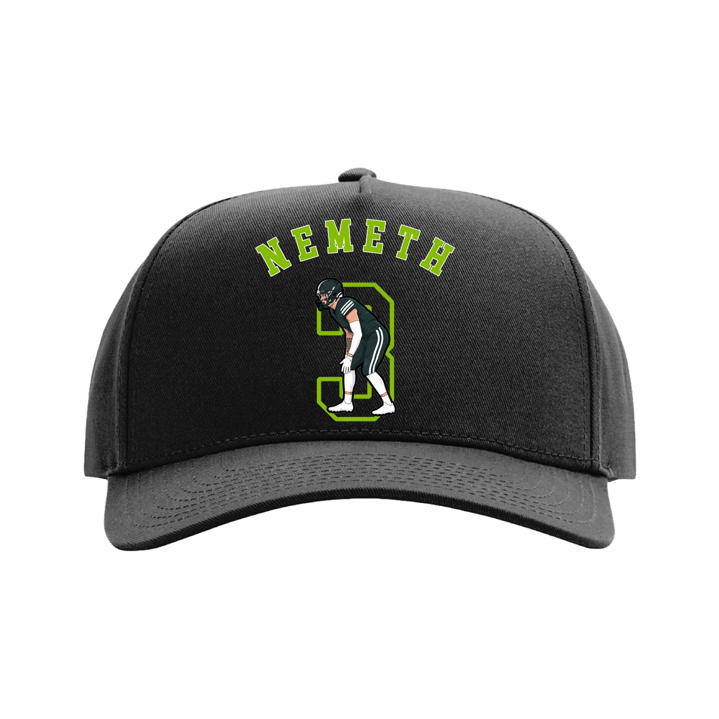 Full Fabric Five-Panel Champ Cap — Shirsey Arch in Black