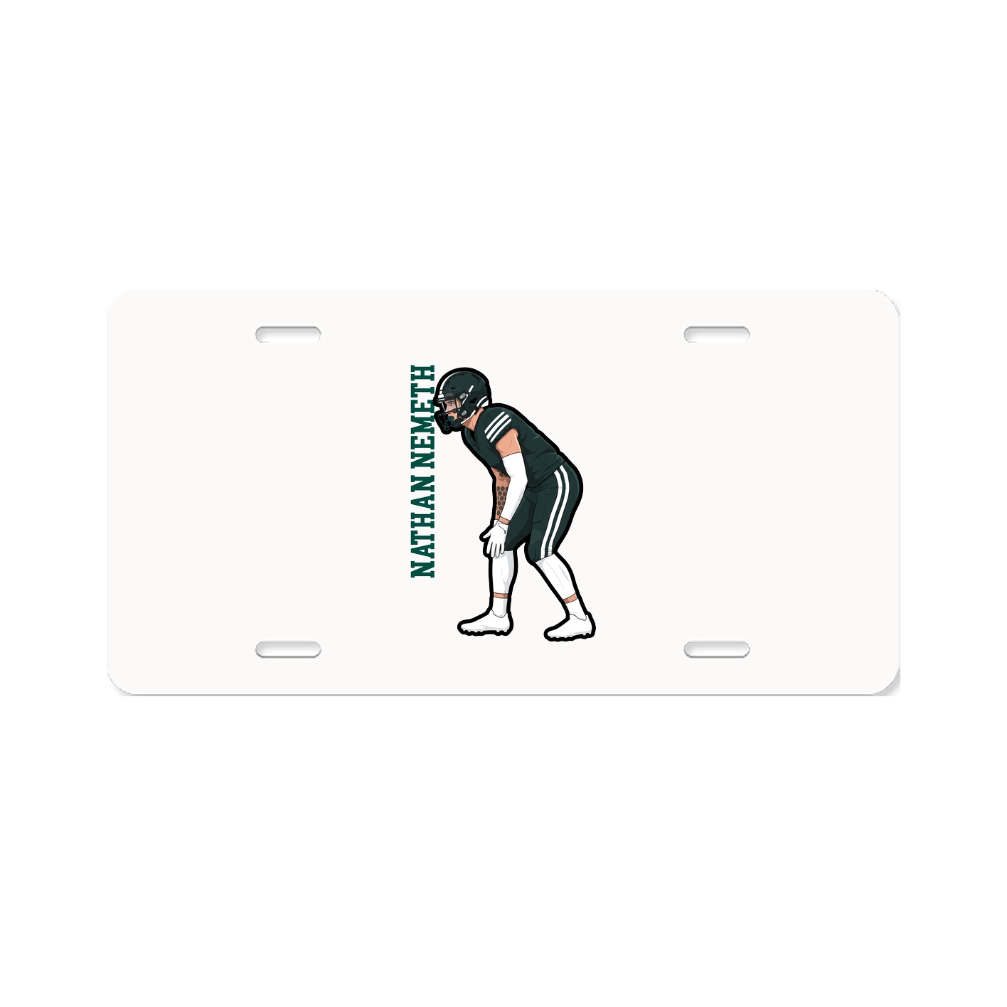License Plate — Name Vertical in Classic