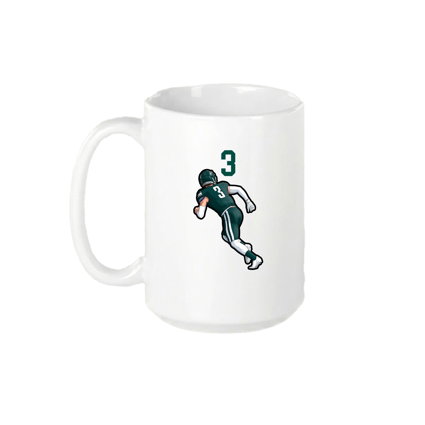 15oz Coffee Mug — Number Top in White
