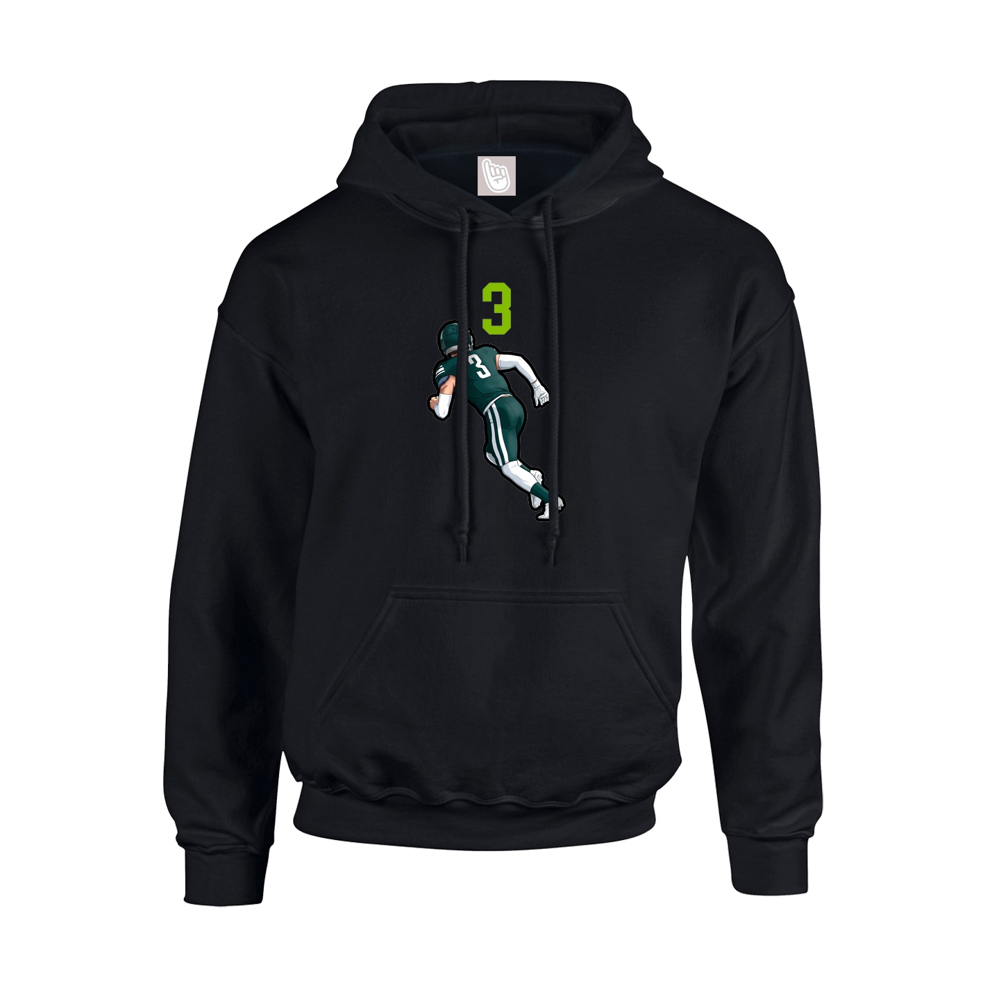 Hoodie — Number Top in Black