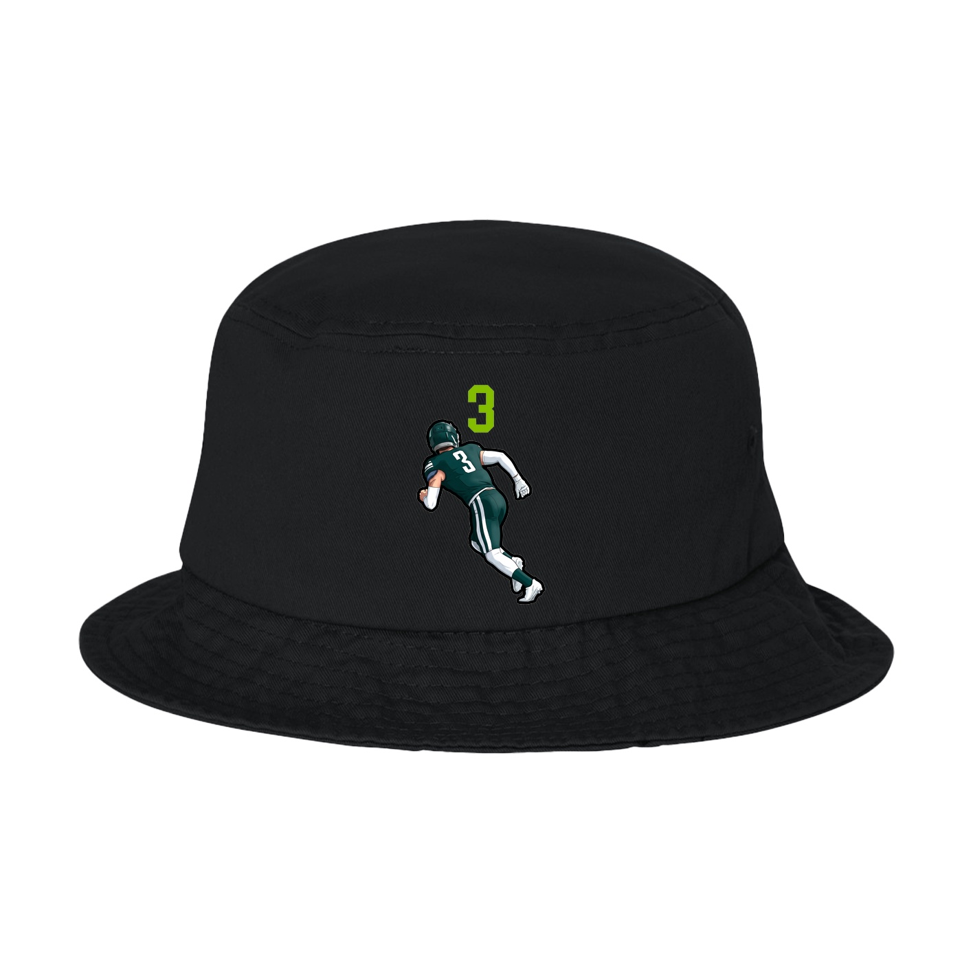 Bucket Cap — Number Top in Black