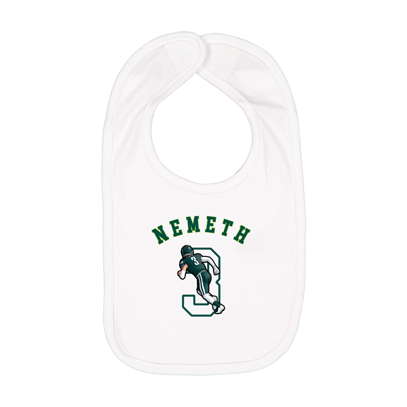 Infant Bib — Shirsey Arch in White