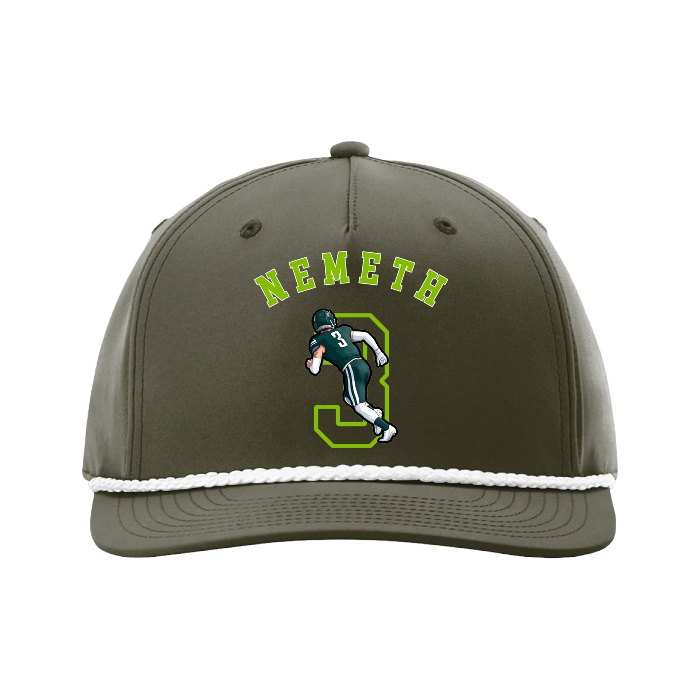 Five-Panel Classic Rope Cap — Shirsey Arch in Green