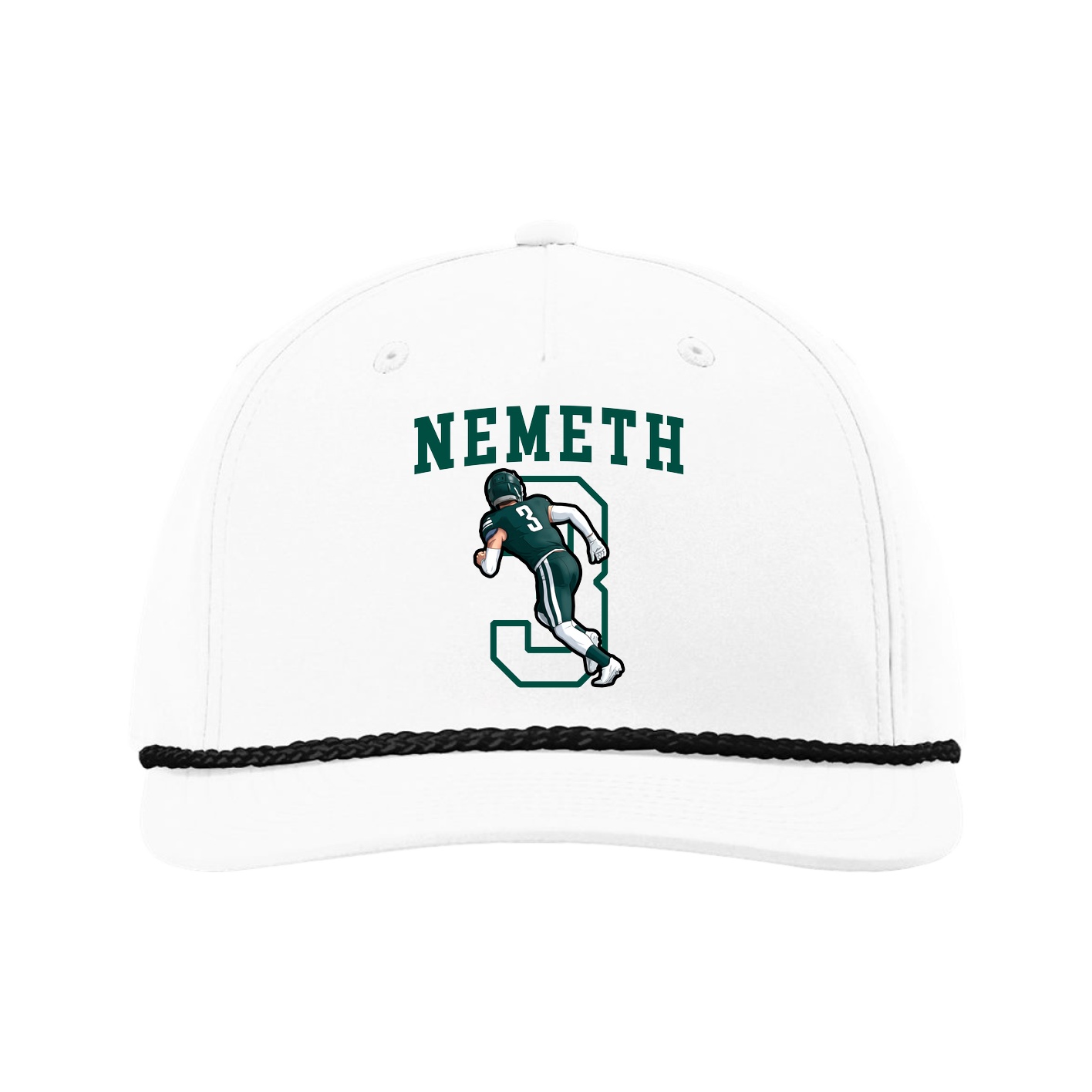 Five-Panel Classic Rope Cap — Shirsey in White