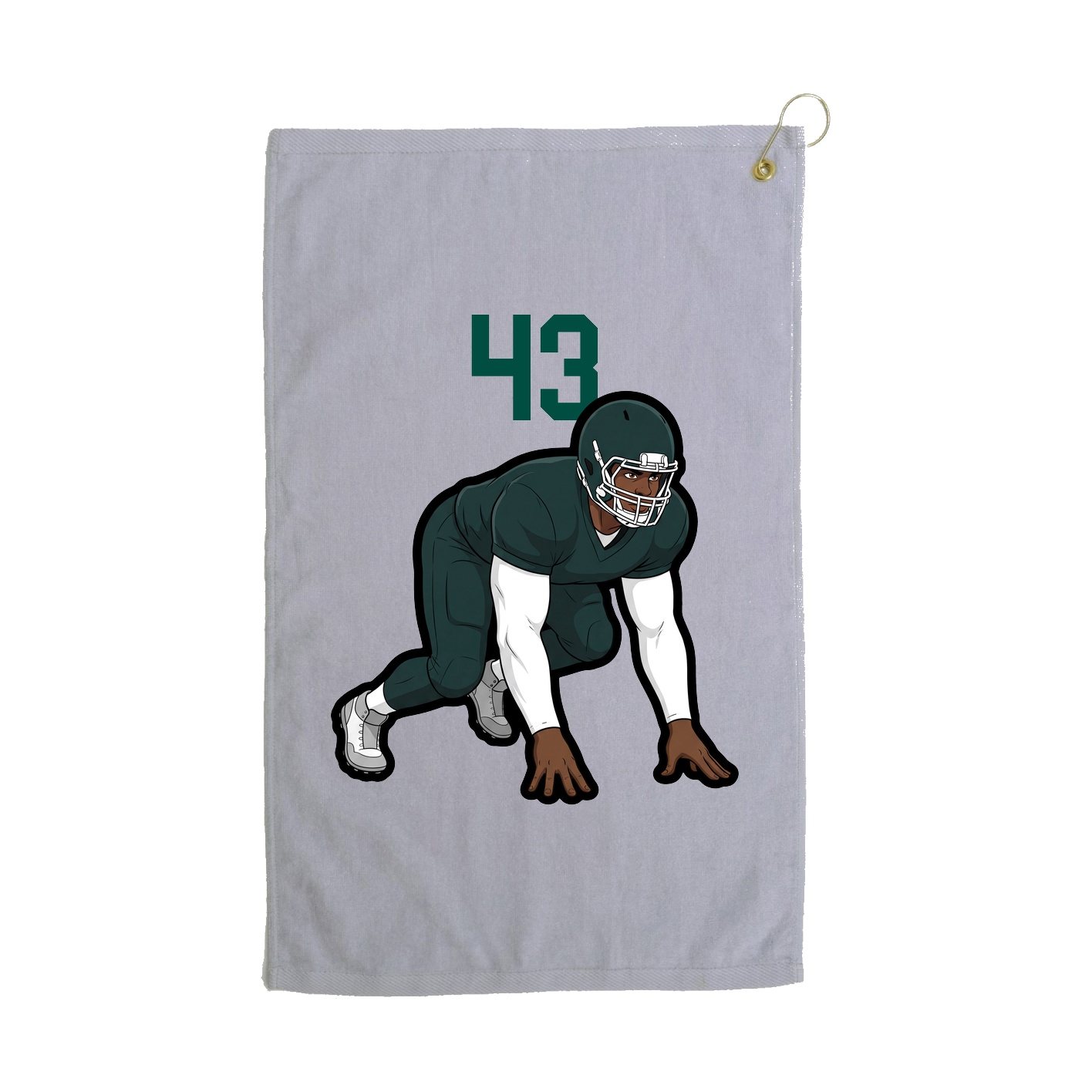 Golf Towel — Number Top in Grey