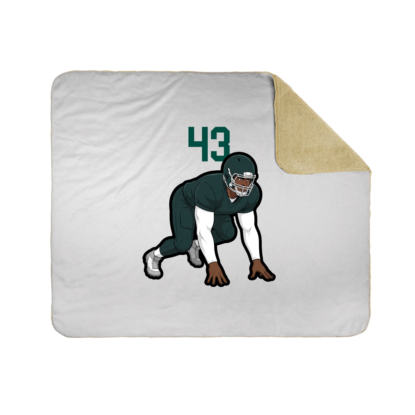 Throw Blanket — Number Top in White