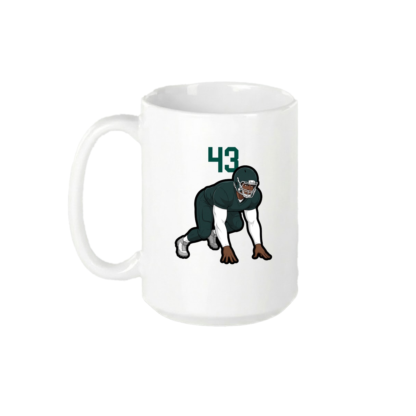 15oz Coffee Mug — Number Top in White