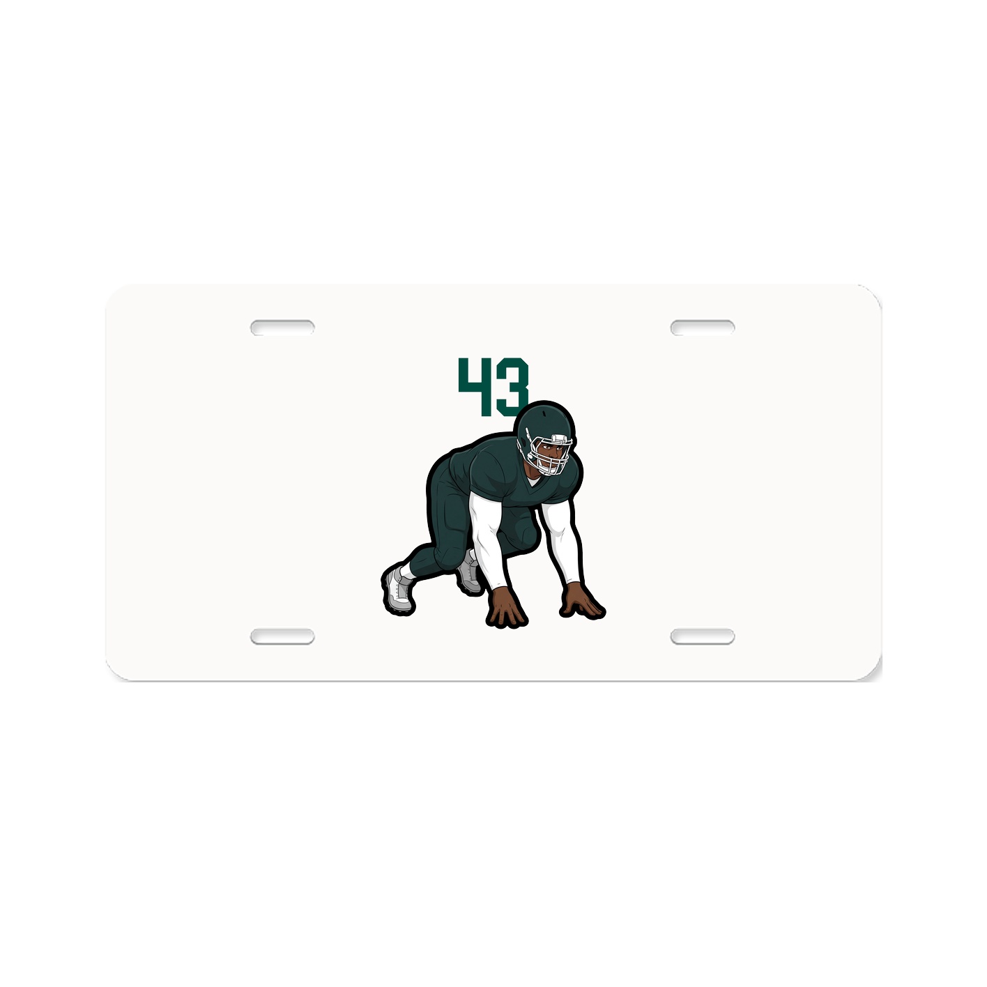License Plate — Number Top in Classic