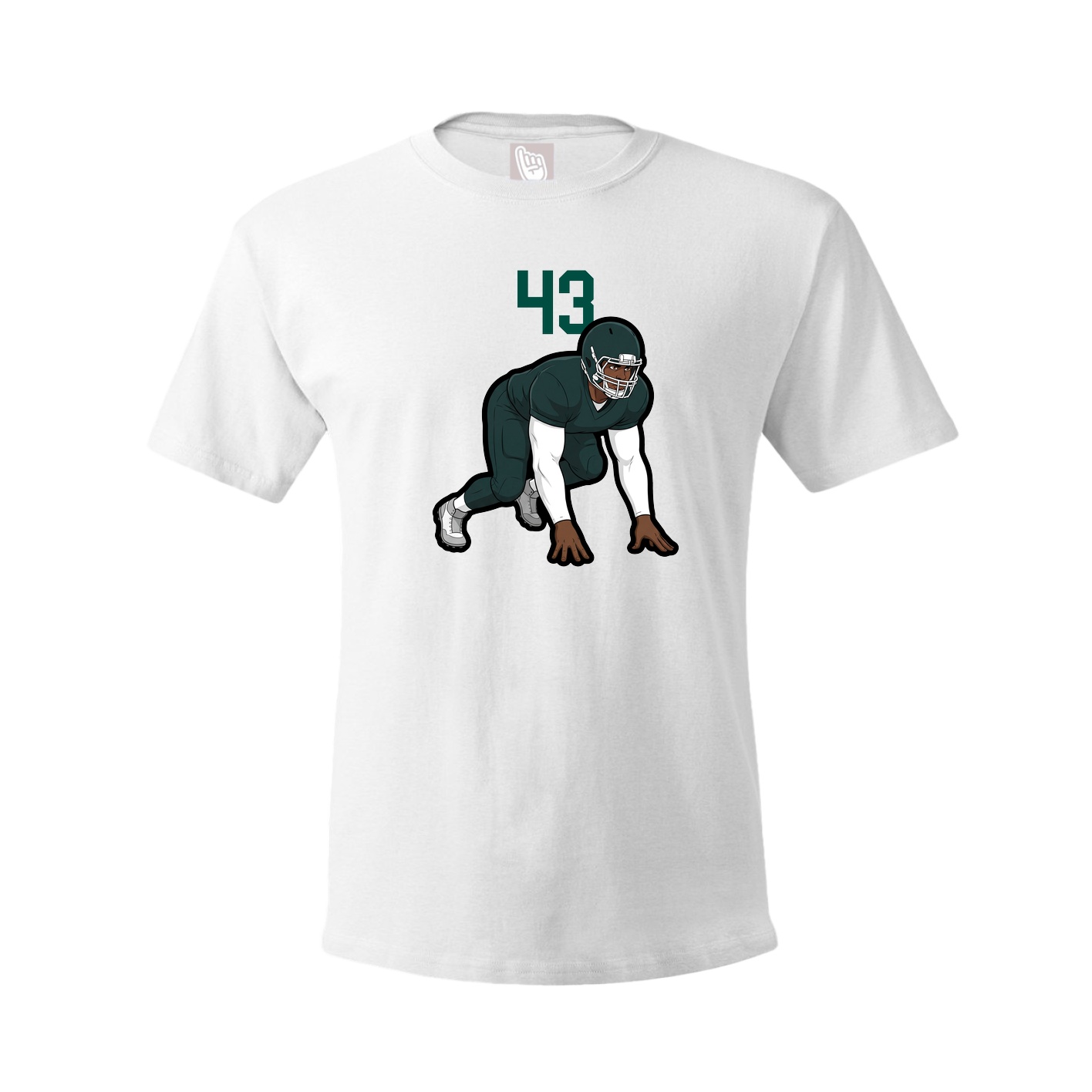 Youth Tee — Number Top in White
