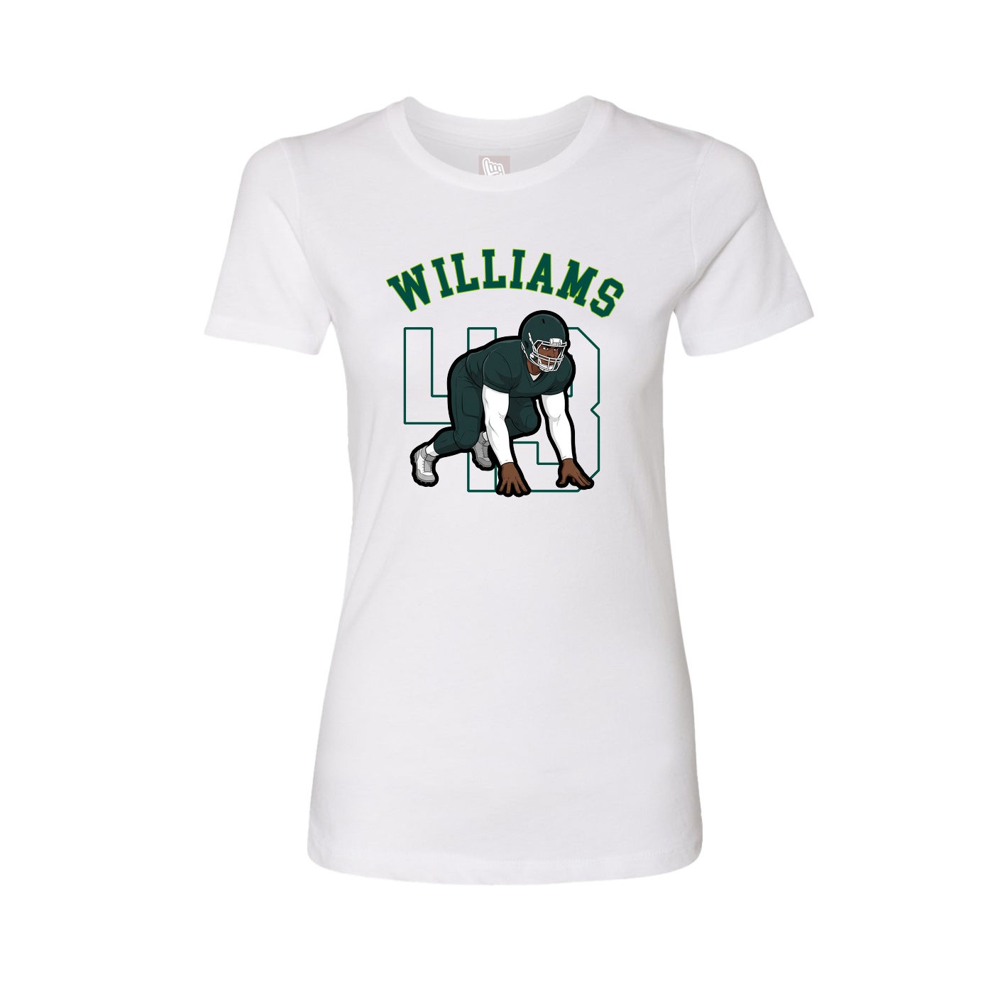 Fitted Women's Tee — Shirsey Arch in White