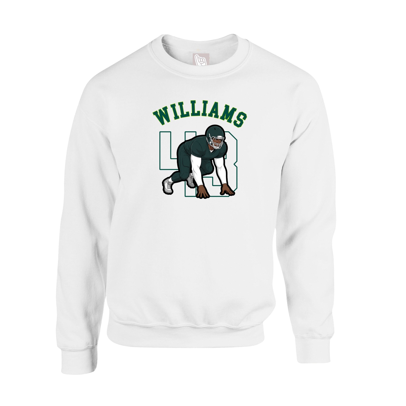 Fleece Crew — Shirsey Arch in White