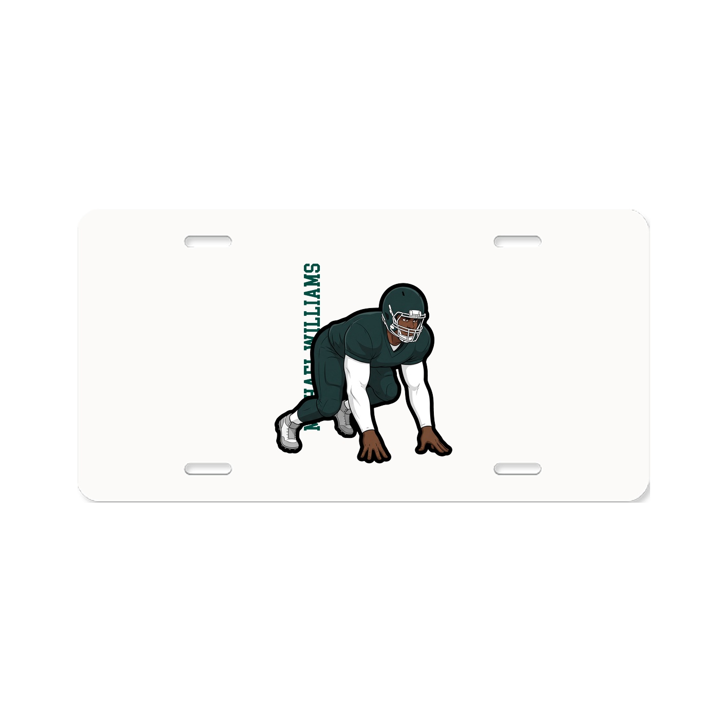 License Plate — Name Vertical in Classic