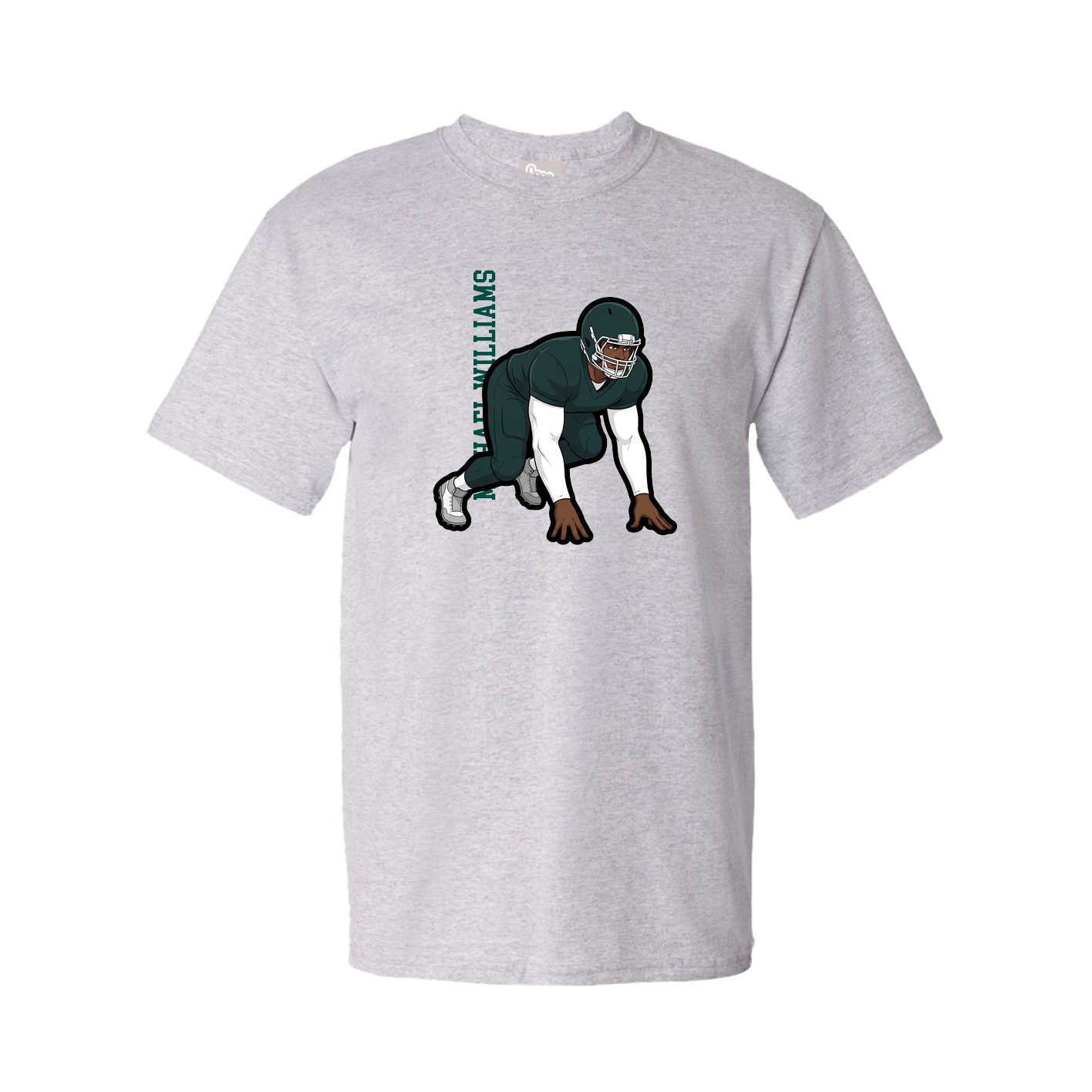 Tee — Name Vertical in Grey