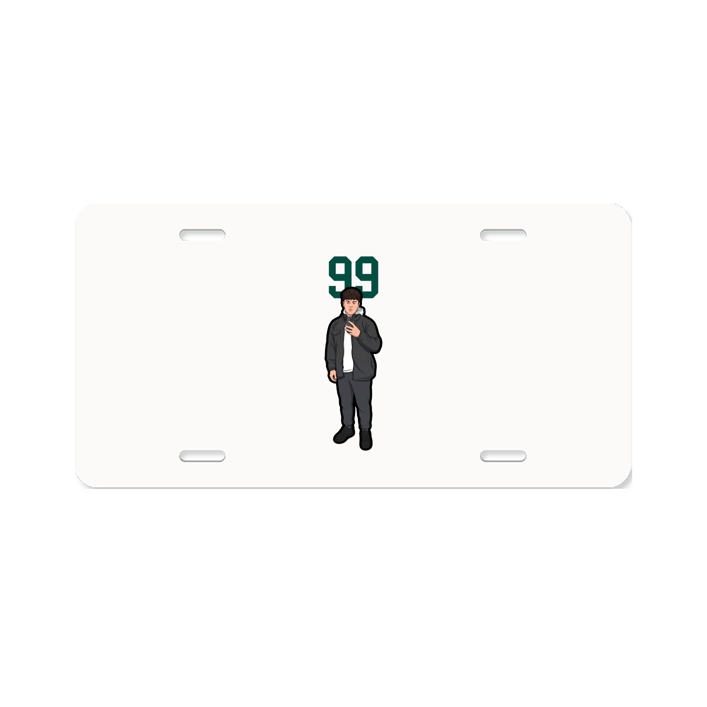 License Plate — Number Top in Classic