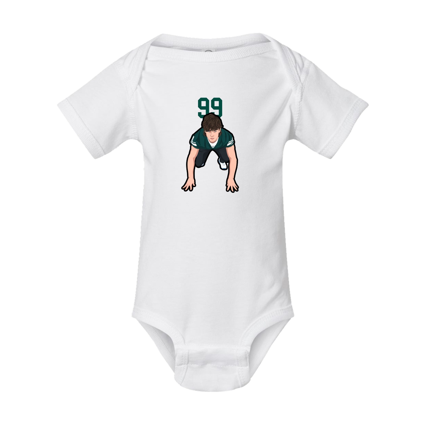 Baby Onesie — Number Top in White