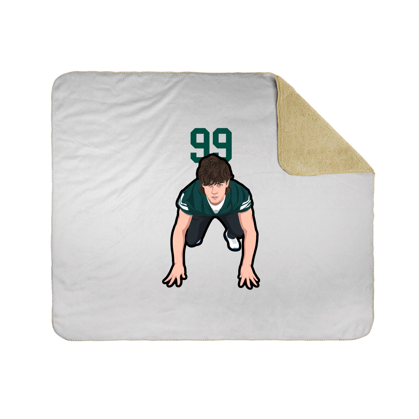 Throw Blanket — Number Top in White