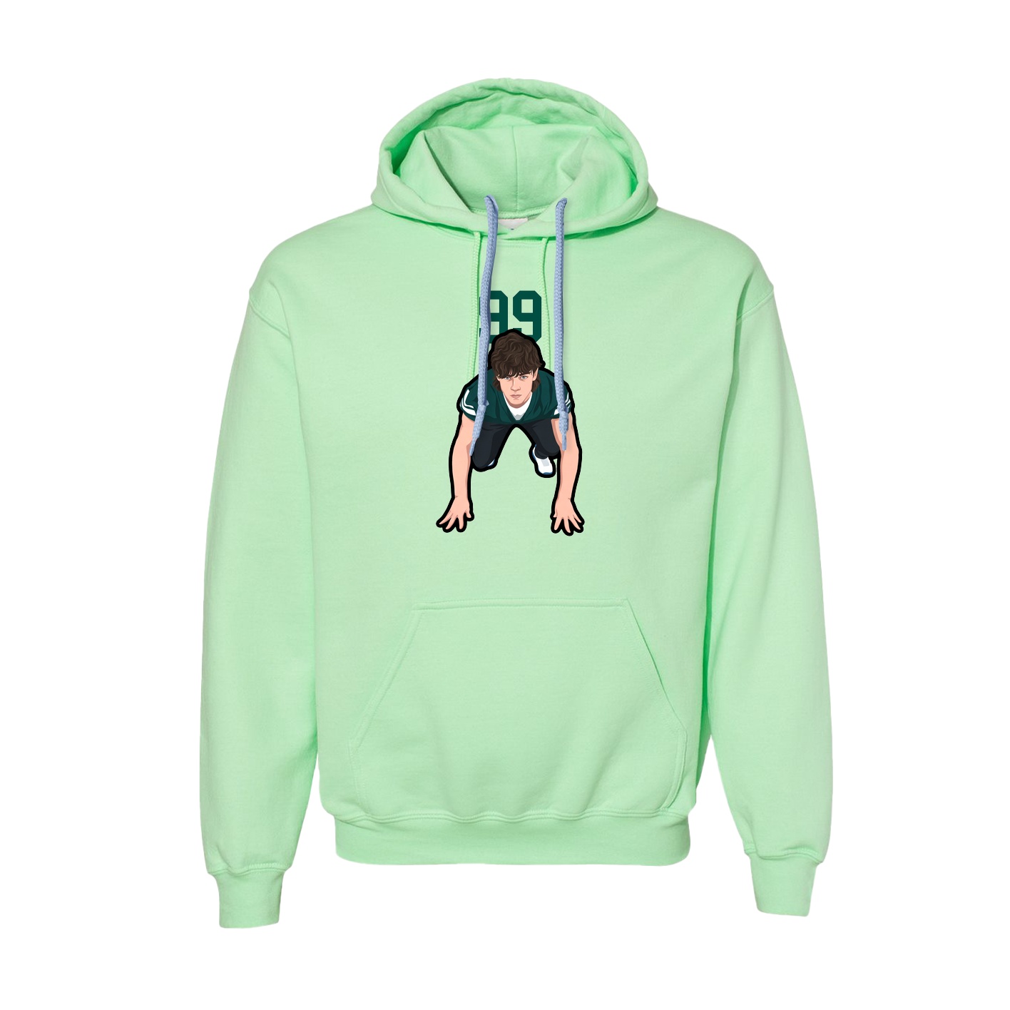 Hoodie — Number Top in Green