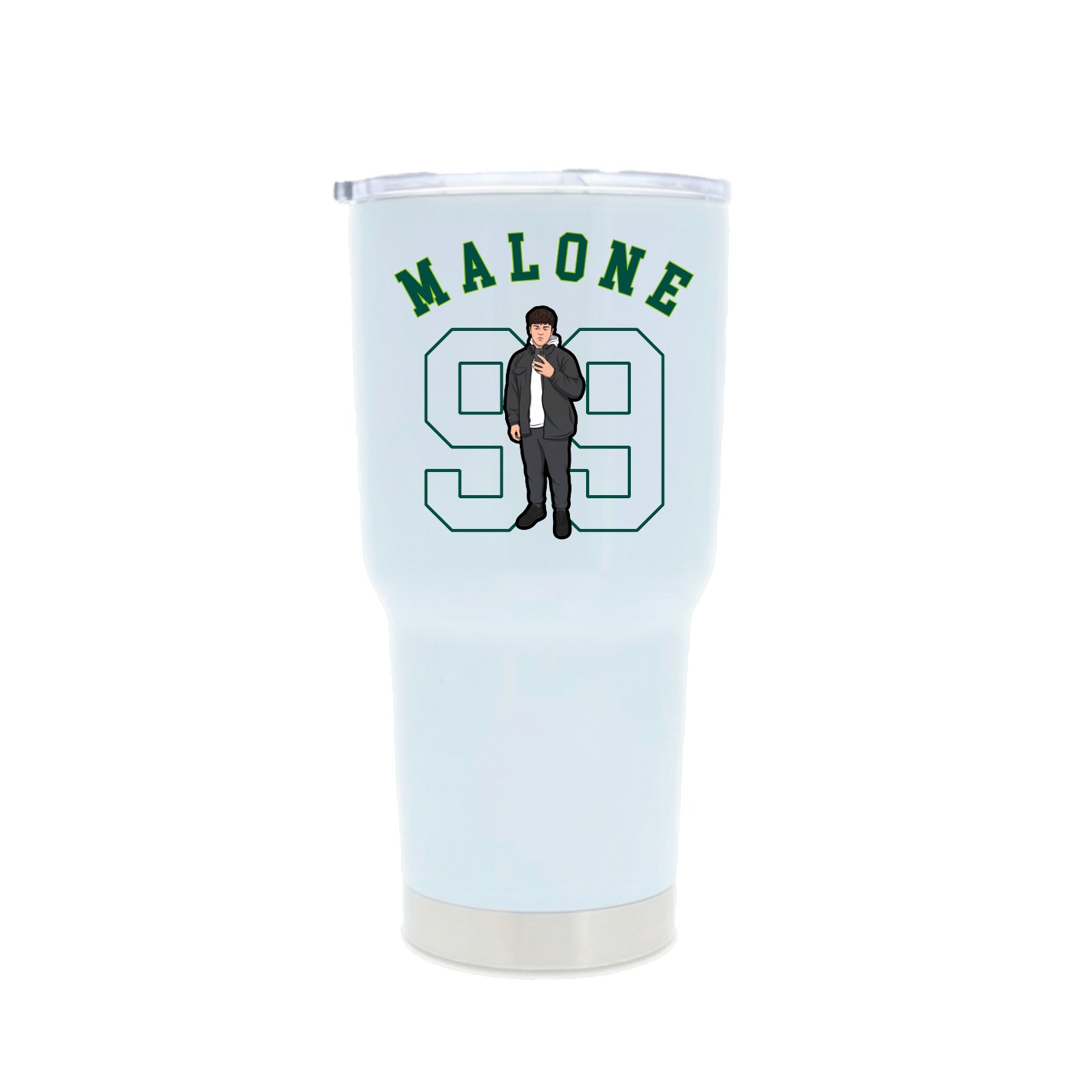 30oz Stainless Steel Tumbler — Shirsey Arch in White