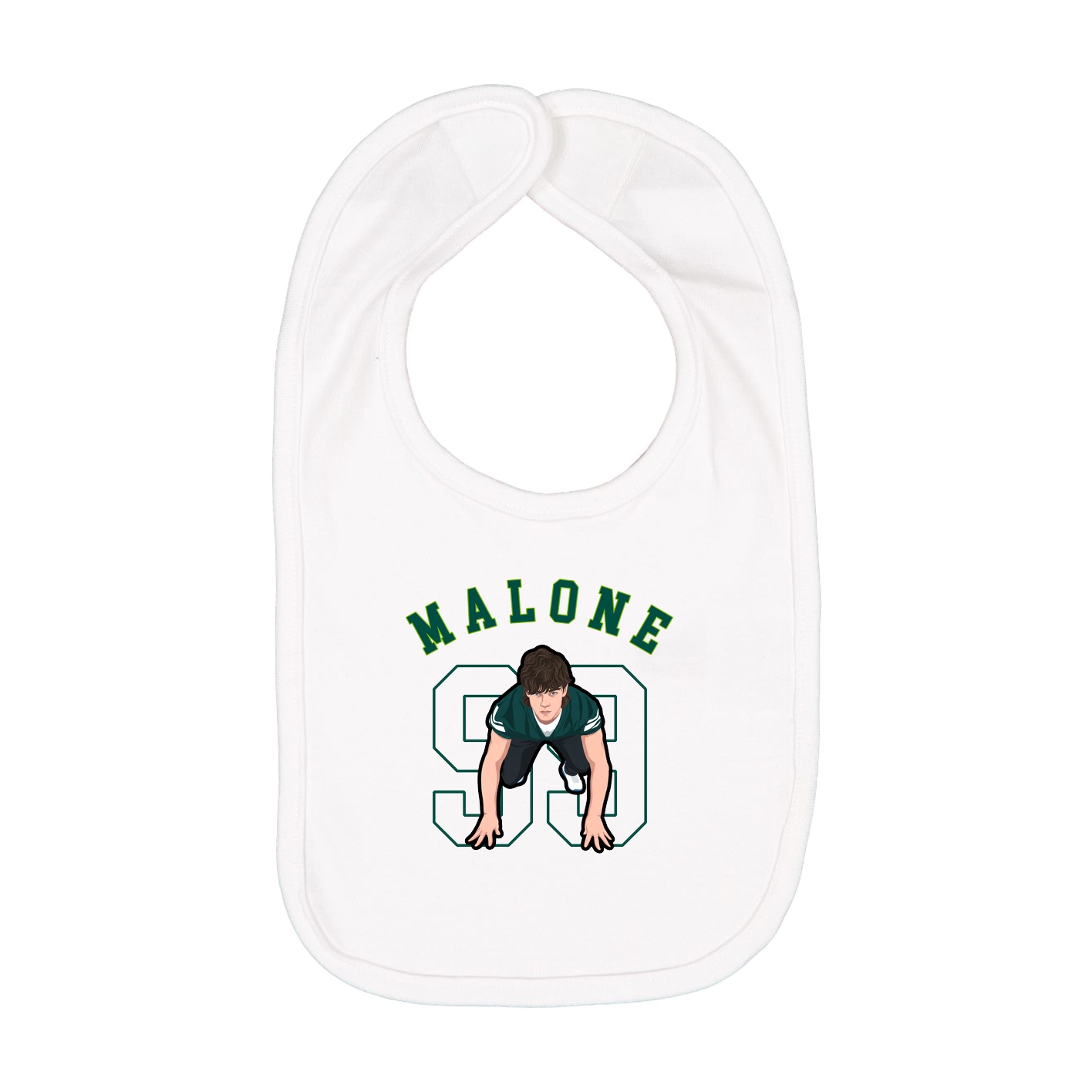 Infant Bib — Shirsey Arch in White