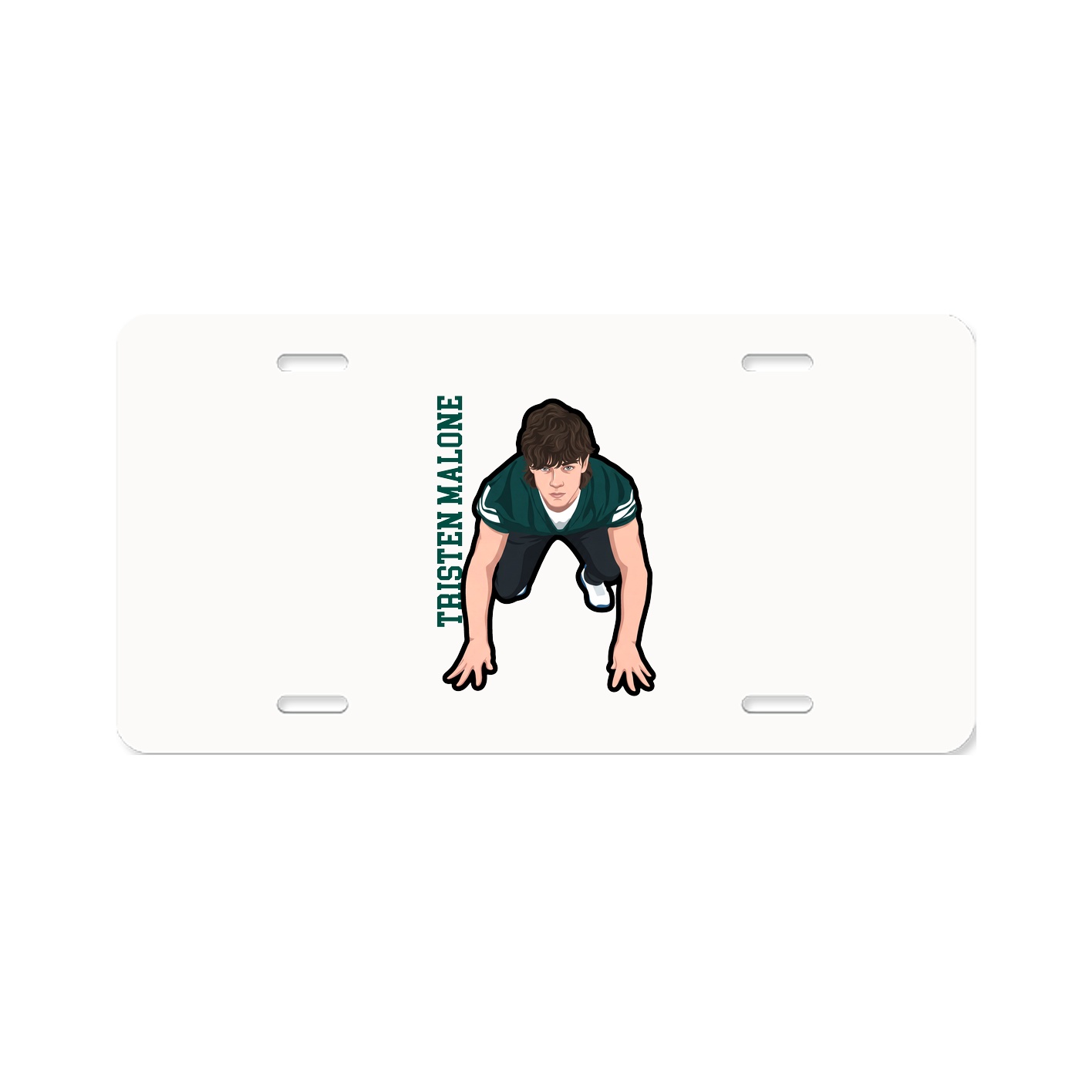License Plate — Name Vertical in Classic