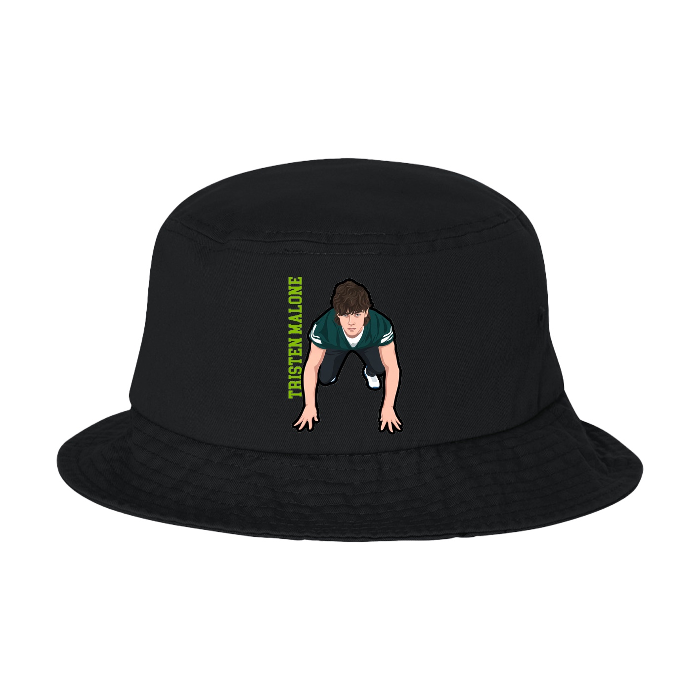 Bucket Cap — Name Vertical in Black