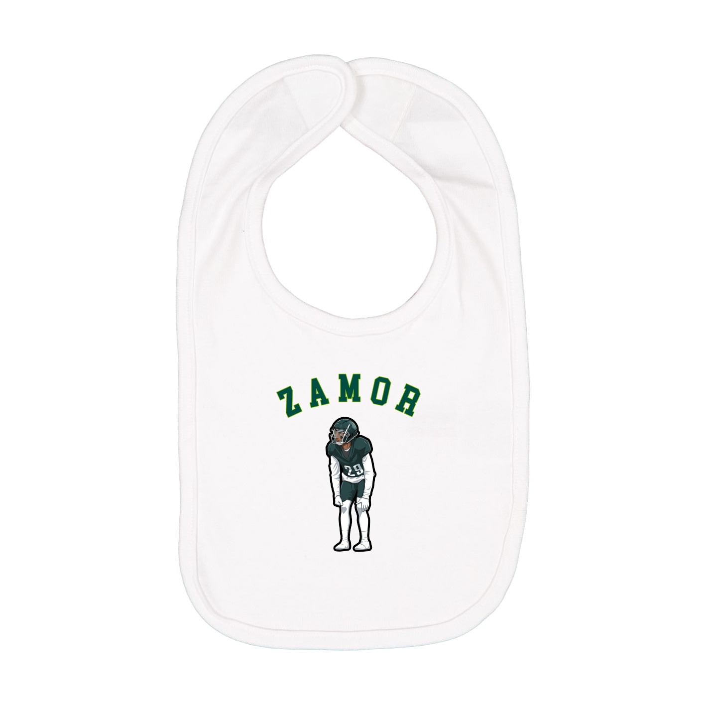Infant Bib — Shirsey Arch in White