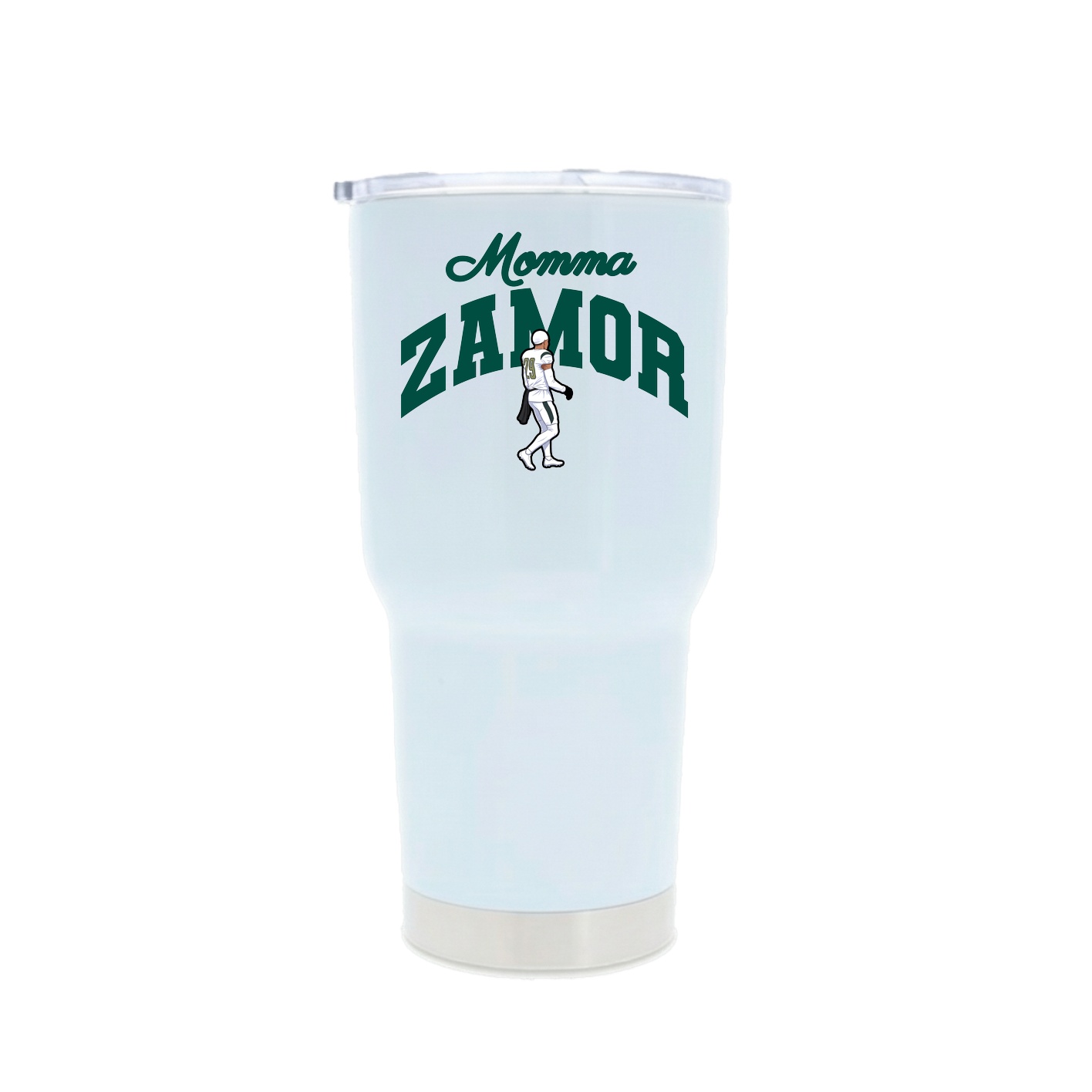 30oz Stainless Steel Tumbler — Mothers Day Arch in White