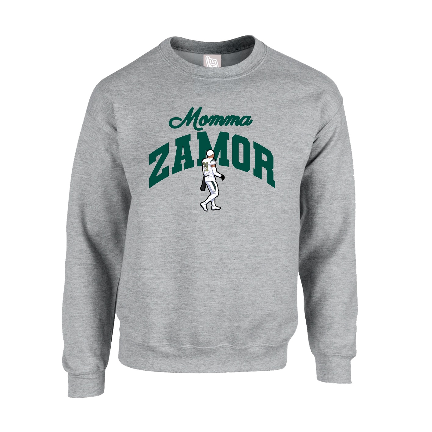 Fleece Crew — Mothers Day Arch in Grey