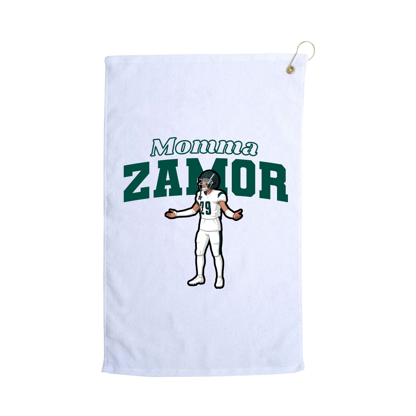 Golf Towel — Mothers Day Block in White