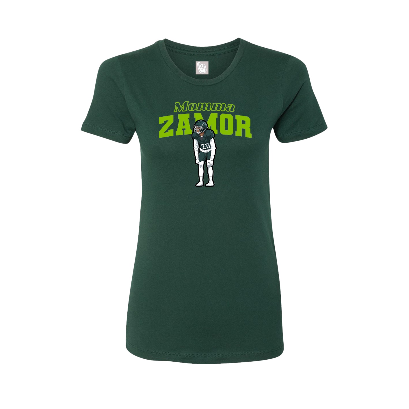 Womens Tee — Mothers Day Block in Green
