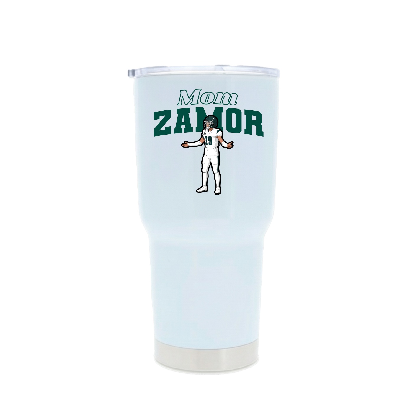 30oz Stainless Steel Tumbler — Mothers Day Block in White