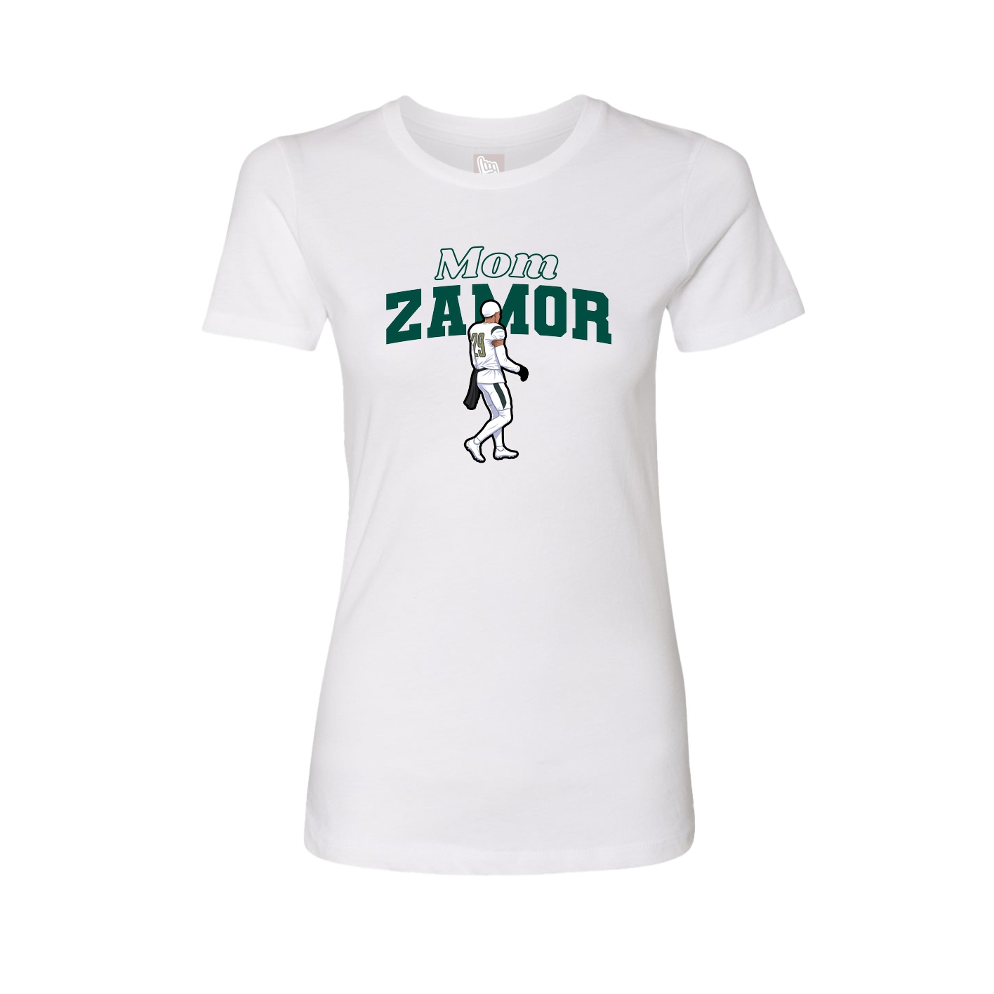 Womens Tee — Mothers Day Block in White